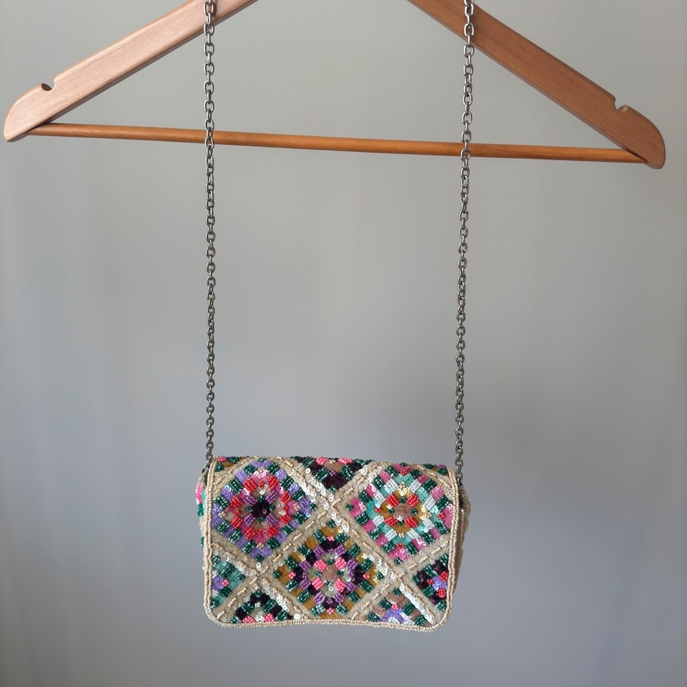 Anthropologie Sequin-Embellished Clutch